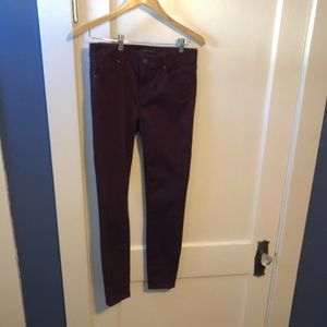 Maroon Ann Taylor skinny jeans - size 4 - NWT
